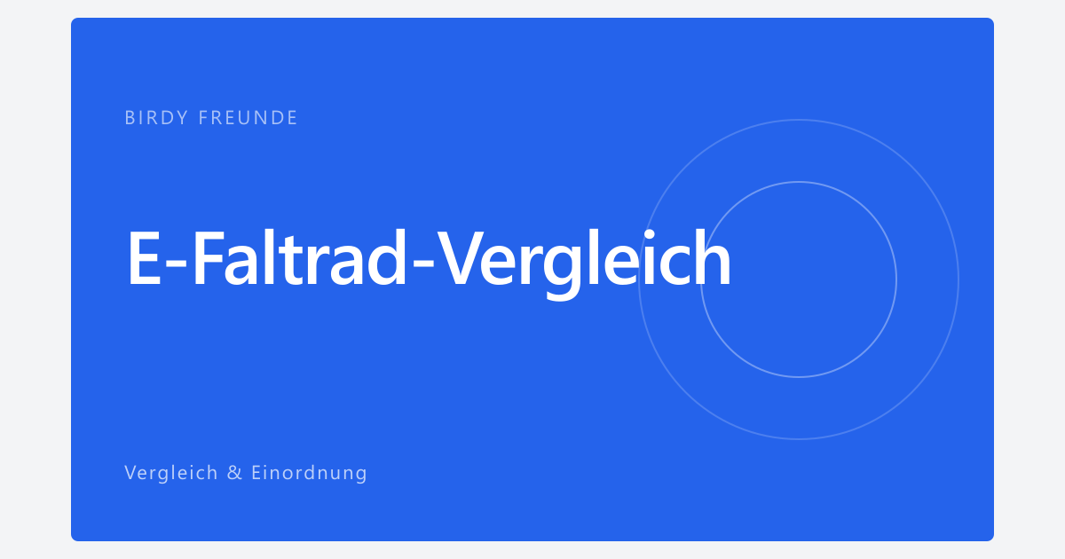 Die besten E-Falträder 2026: Reichweite, Gewicht & Preis im Vergleich